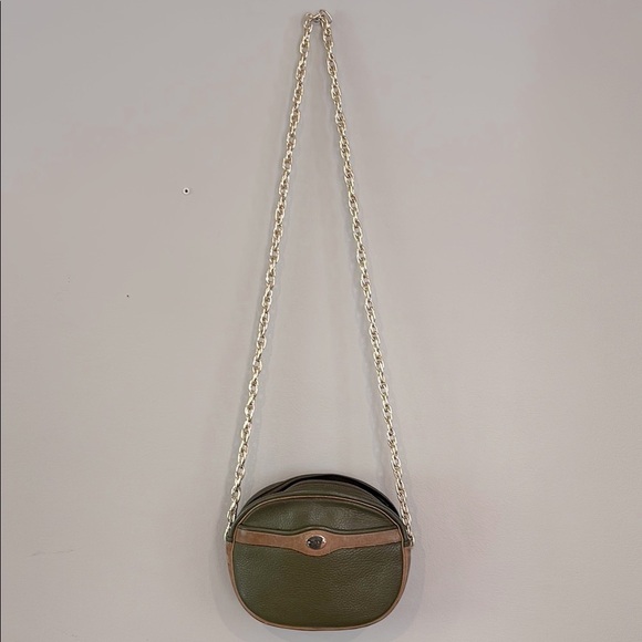 Dior Elegant Green & Tan Leather Shoulder Bag - Picture 6 of 10
